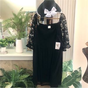 NWT Black Elegant & Feminine Lace Dress 2X